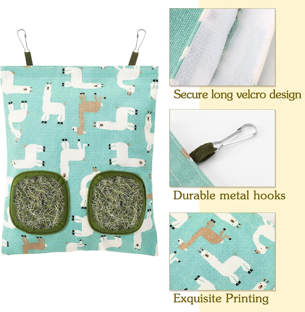 Hanging Hay Feeder Bags for Rabbits & Guinea Pigs – 3 Pack