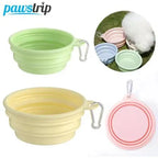 350Ml/1000Ml Collapsible Dog Bowl Outdoor Travel Pet Drinking Bowl for Dog Cats Folding Silicone Bowl Puppy Food Container