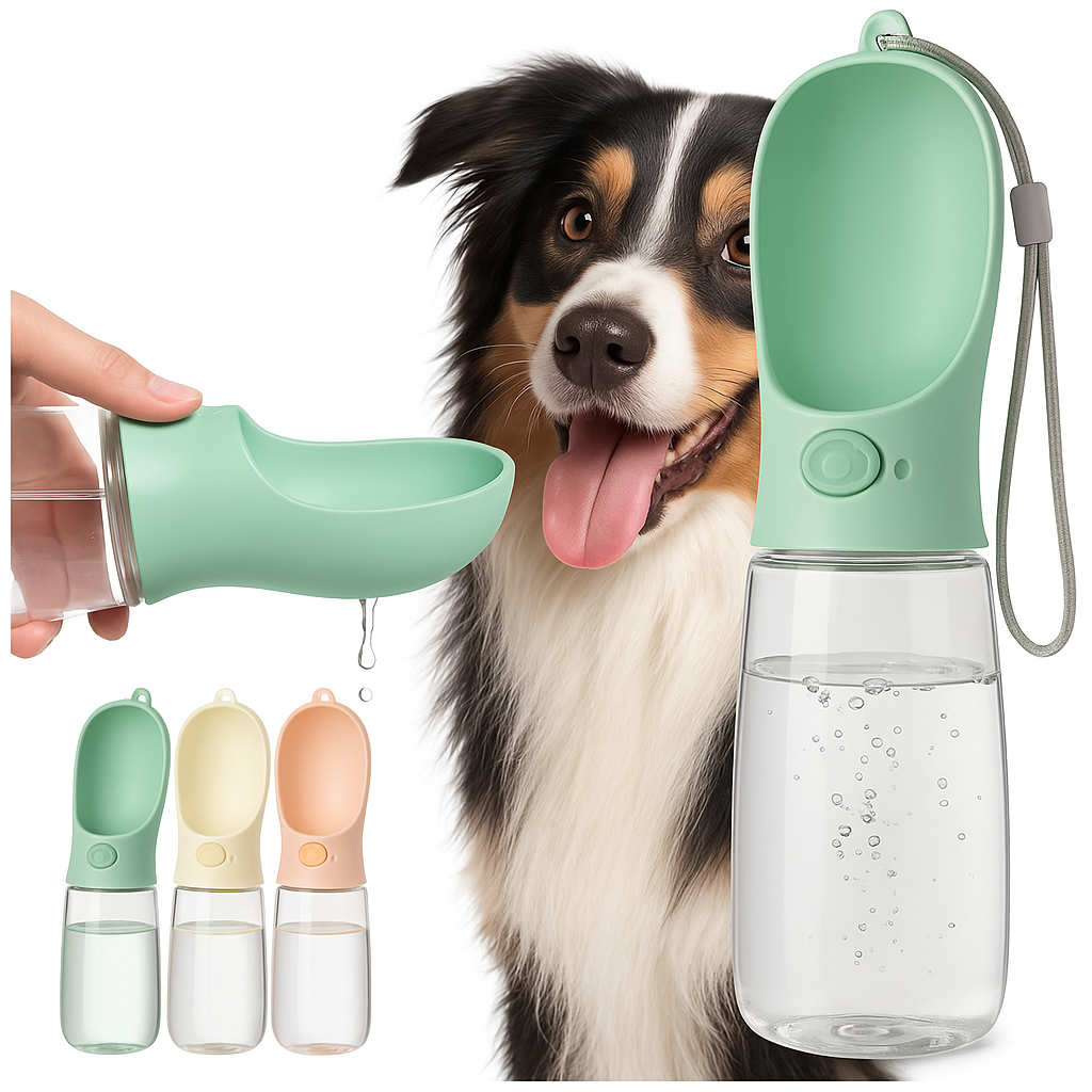 Portable Dog Water Bottle – 19 Oz Leak-Proof Dispenser for Travel & Hiking
