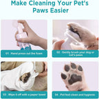 Waterless Dog Paw Cleaner with Silicone Brush – No-Rinse Foaming Paw