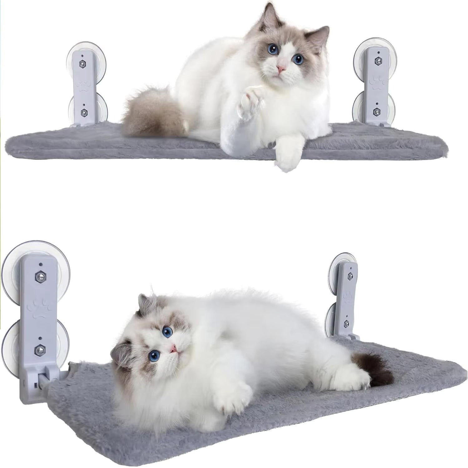 Foldable Cat Window Perch – Cordless Cat Hammock with Strong Suction Cups