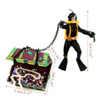 Treasure chest diver aquarium decoration