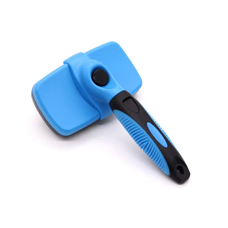 Self-Cleaning Slicker Brush for Dogs and Cats – Ergonomic Grooming Tool with Soft Bristles
