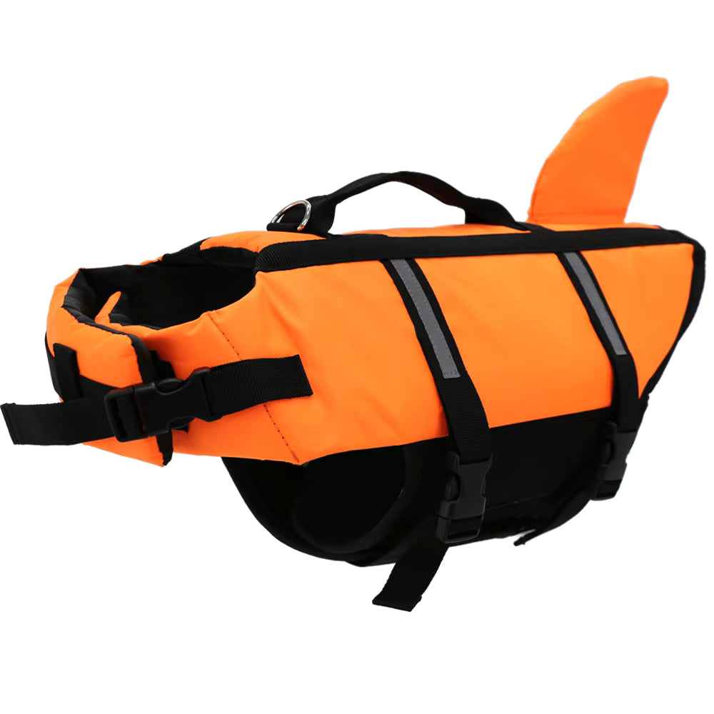 Dog Life Jacket with Rescue Handle – Reflective Adjustable Life Vest for Swimming and Boating