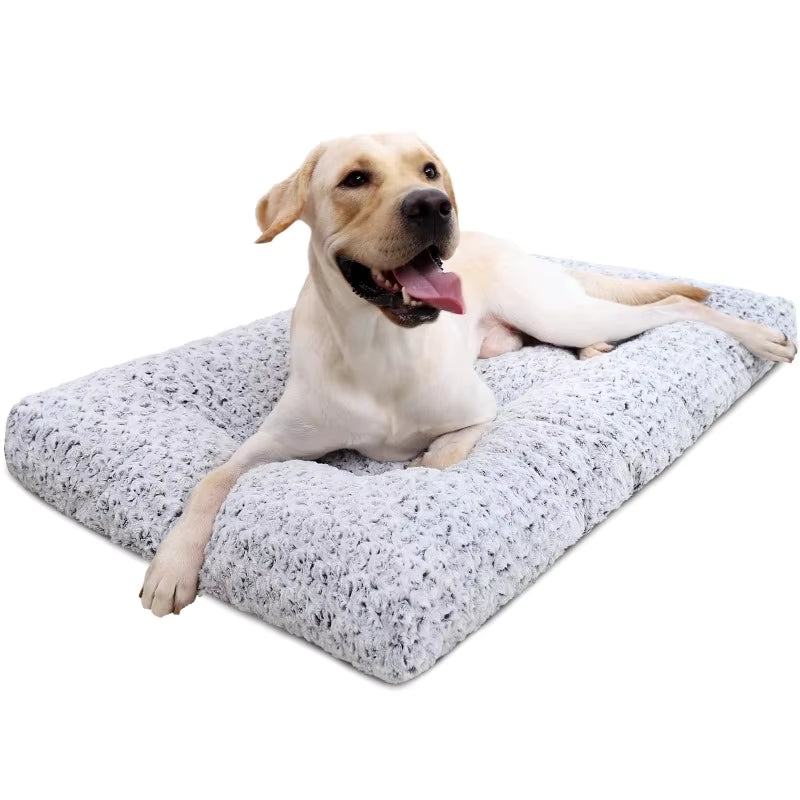 Soft Pet Cushion Bed – Bite-Resistant Winter Dog & Cat Bed with Non-Slip Bottom
