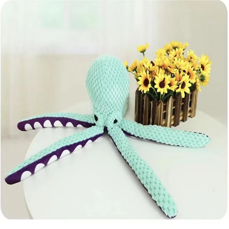 Dog Plush Octopus Toy with Sound – Interactive Chew-Resistant Toy for Small and Large Dogs