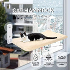 Foldable Cat Window Perch – Cordless Cat Hammock with Strong Suction Cups