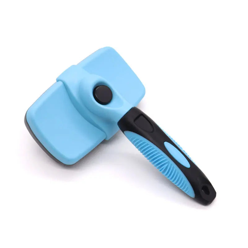 Self-Cleaning Slicker Brush for Dogs and Cats – Ergonomic Grooming Tool with Soft Bristles