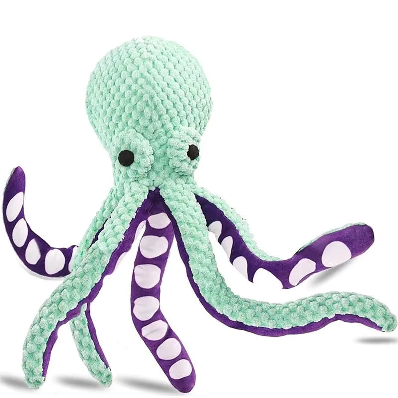 Dog Plush Octopus Toy with Sound – Interactive Chew-Resistant Toy for Small and Large Dogs