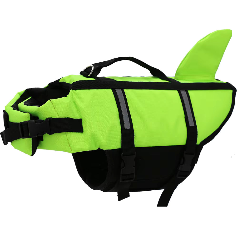 Dog Life Jacket with Rescue Handle – Reflective Adjustable Life Vest for Swimming and Boating