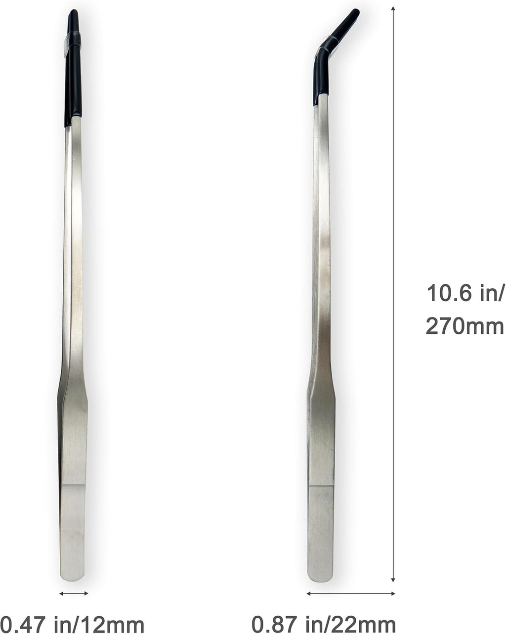 Reptile Feeding Tongs – 2-Piece Stainless Steel Set, 10.6 inches