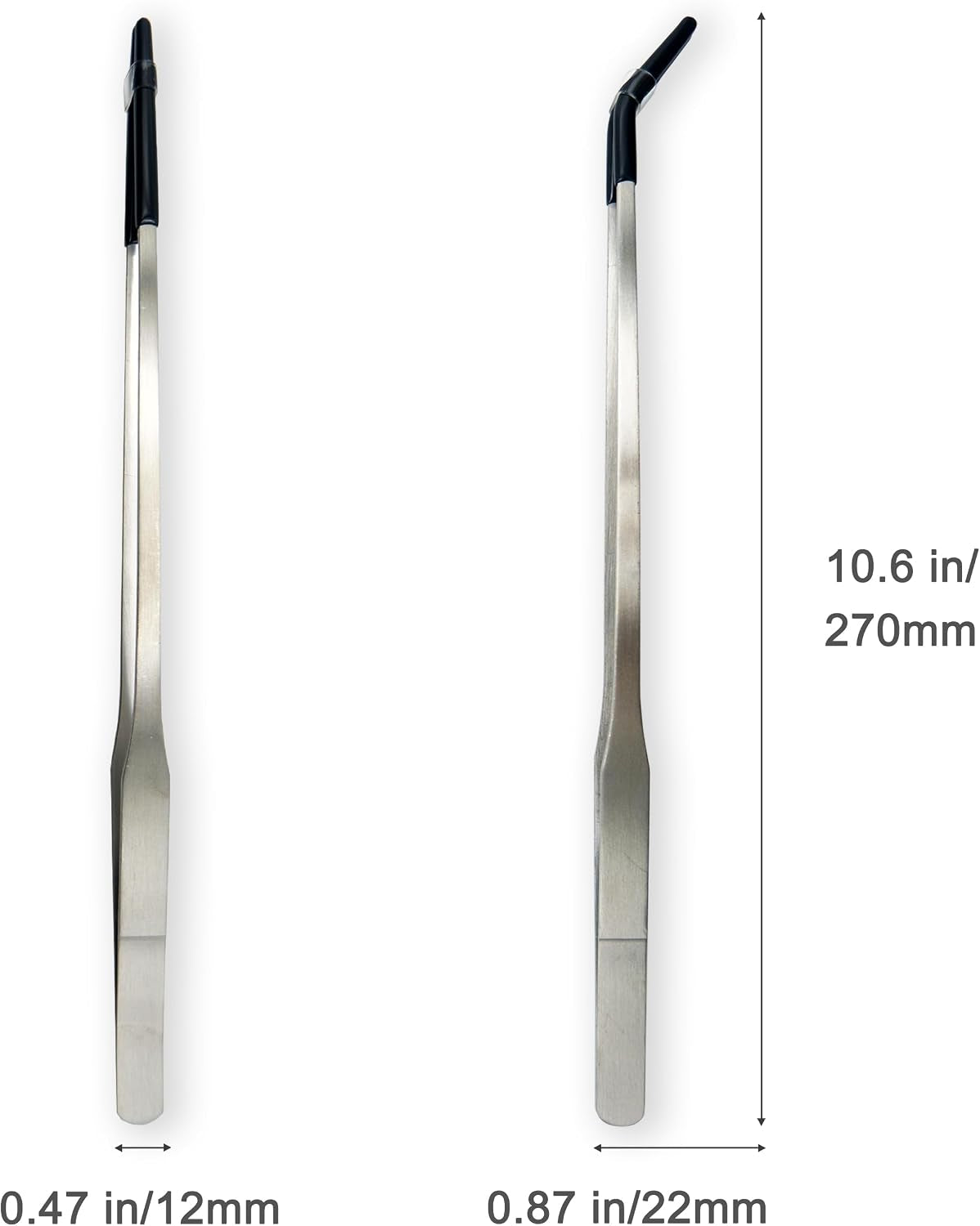 Reptile Feeding Tongs – 2-Piece Stainless Steel Set, 10.6 inches