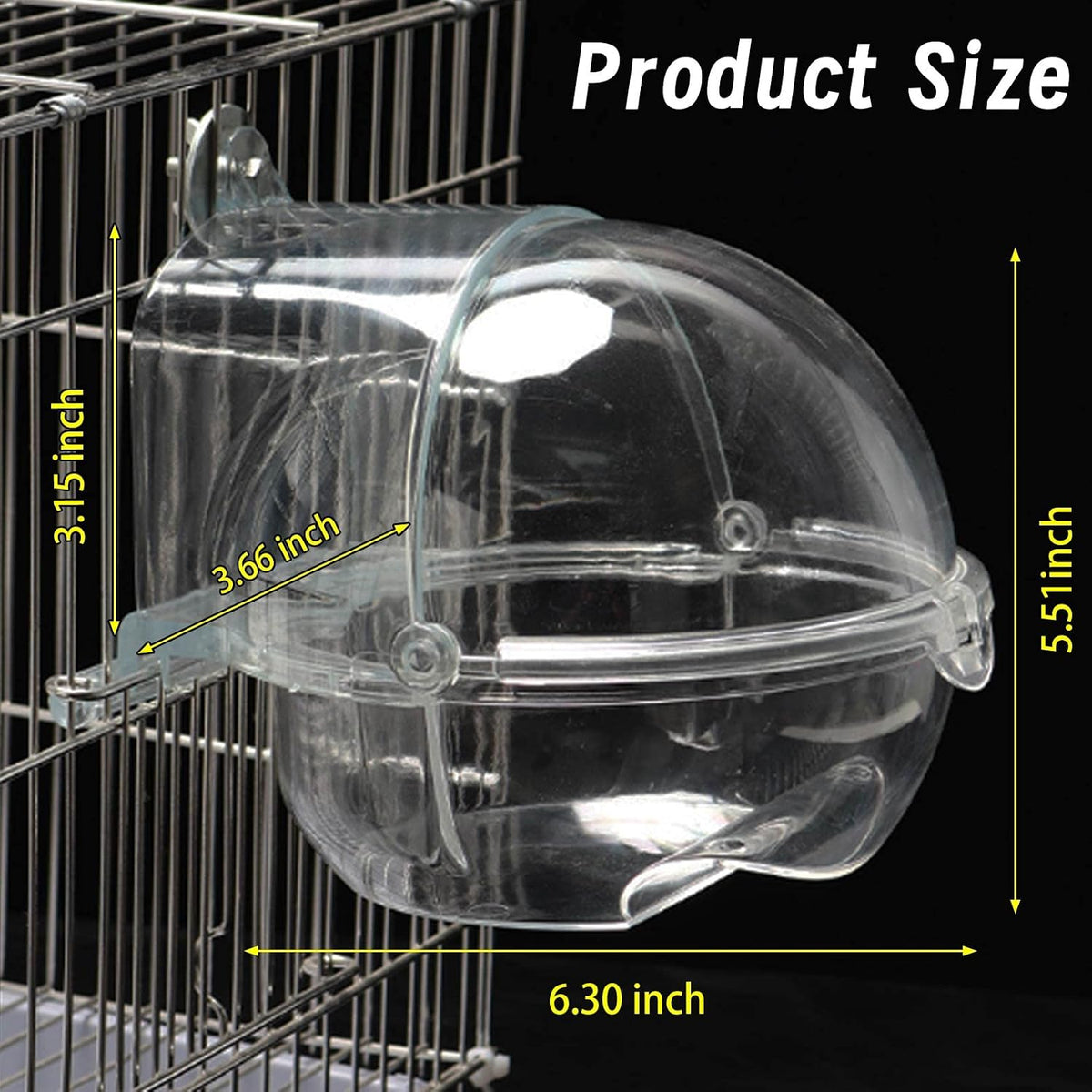 Transparent Hanging Bird Bath – Round Planet Design