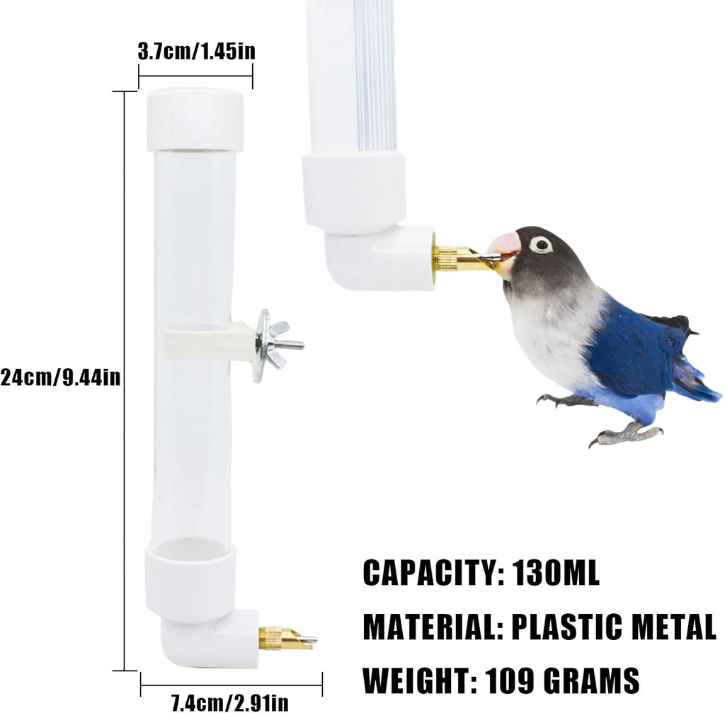 Bird Cage Water Bottle with Cleaning Brush – 130 ml