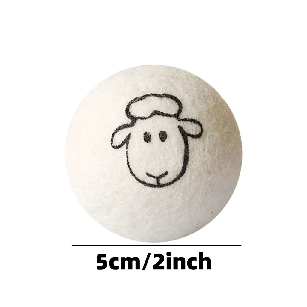 Wool cat balls