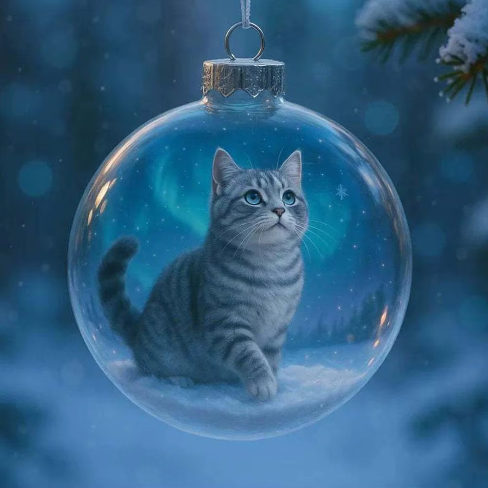 Cat Christmas ball ornament – photo 4