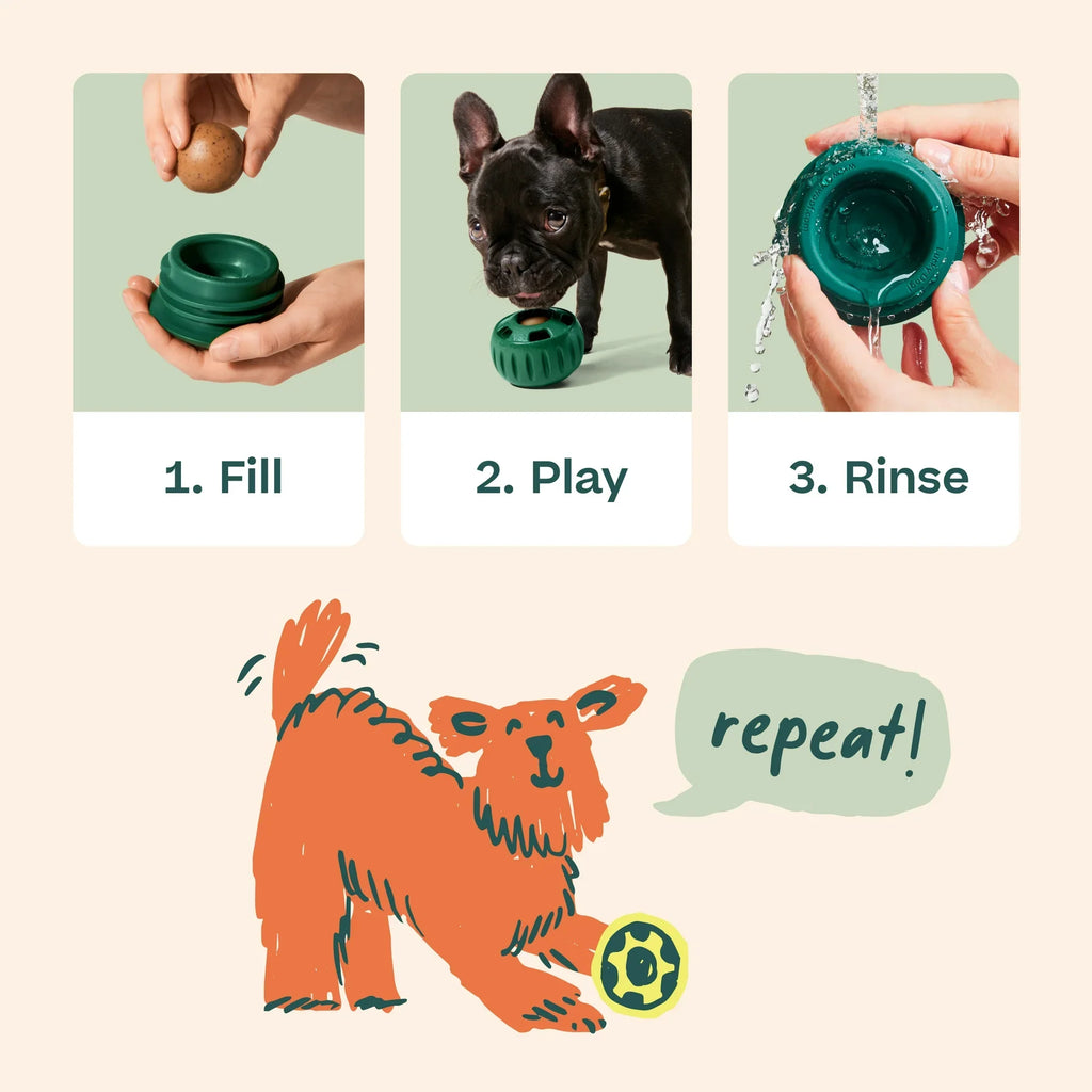 Silicone Interactive Dog Chew Toy – Treat Dispensing Toy for Boredom and Training