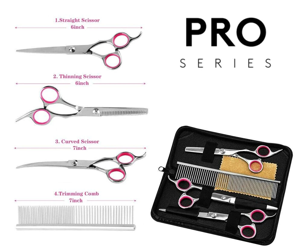 Stainless Steel Pet Grooming Scissors Set