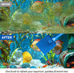 Aquarium Cleaning Brush – Double-Sided Sponge with Long Handle