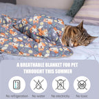 Pet Cooling Mat: Dog & Cat Summer Blanket - Portable & Reusable, Keeps Pets Cool Indoors & Outdoors