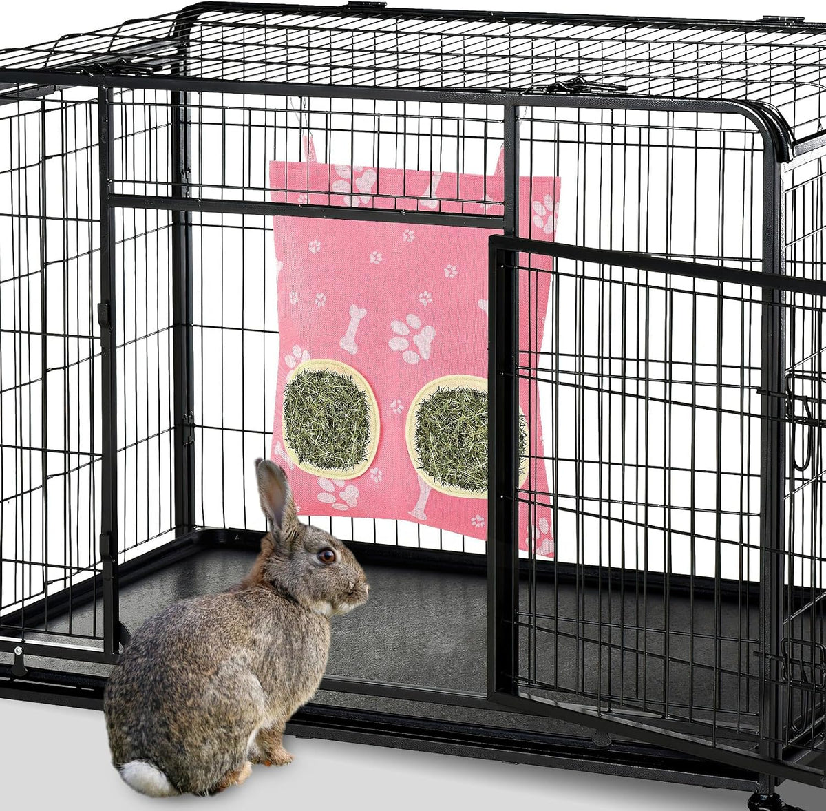 Hanging Hay Feeder Bags for Rabbits & Guinea Pigs – 3 Pack