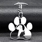 Paw print keychain