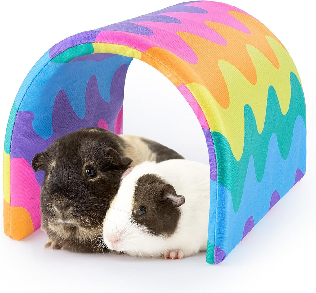 Foldable Guinea Pig Tunnel & Hideout – Rainbow Wave