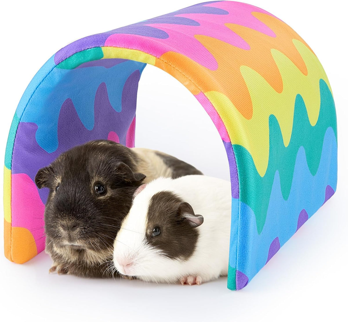 Foldable Guinea Pig Tunnel & Hideout – Rainbow Wave