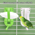 Bird Cage Veggie Clip & Perch – 6 × 12 cm