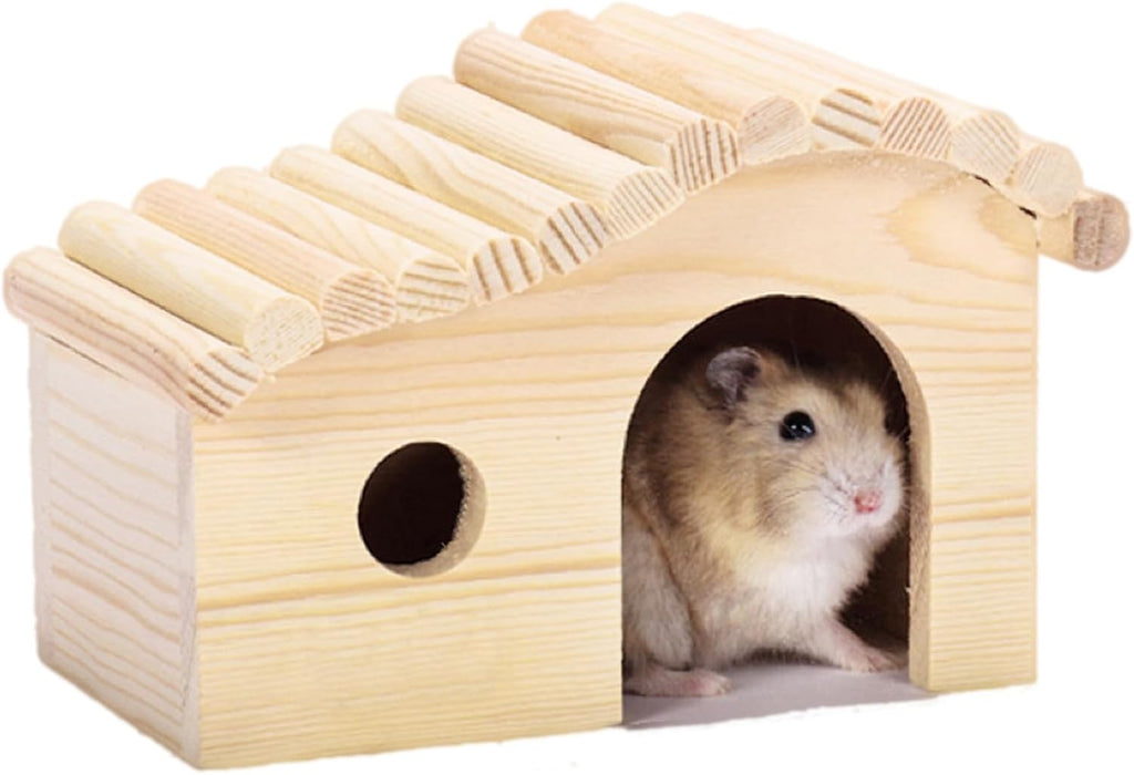 Wooden Hamster & Gerbil Hideout House – Forest Style