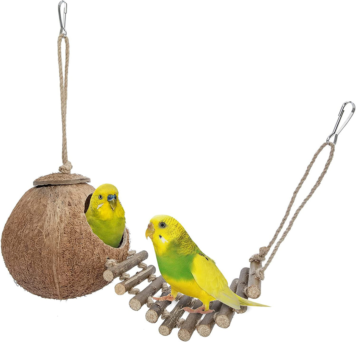 Natural Coconut Hideaway with Hanging Ladder