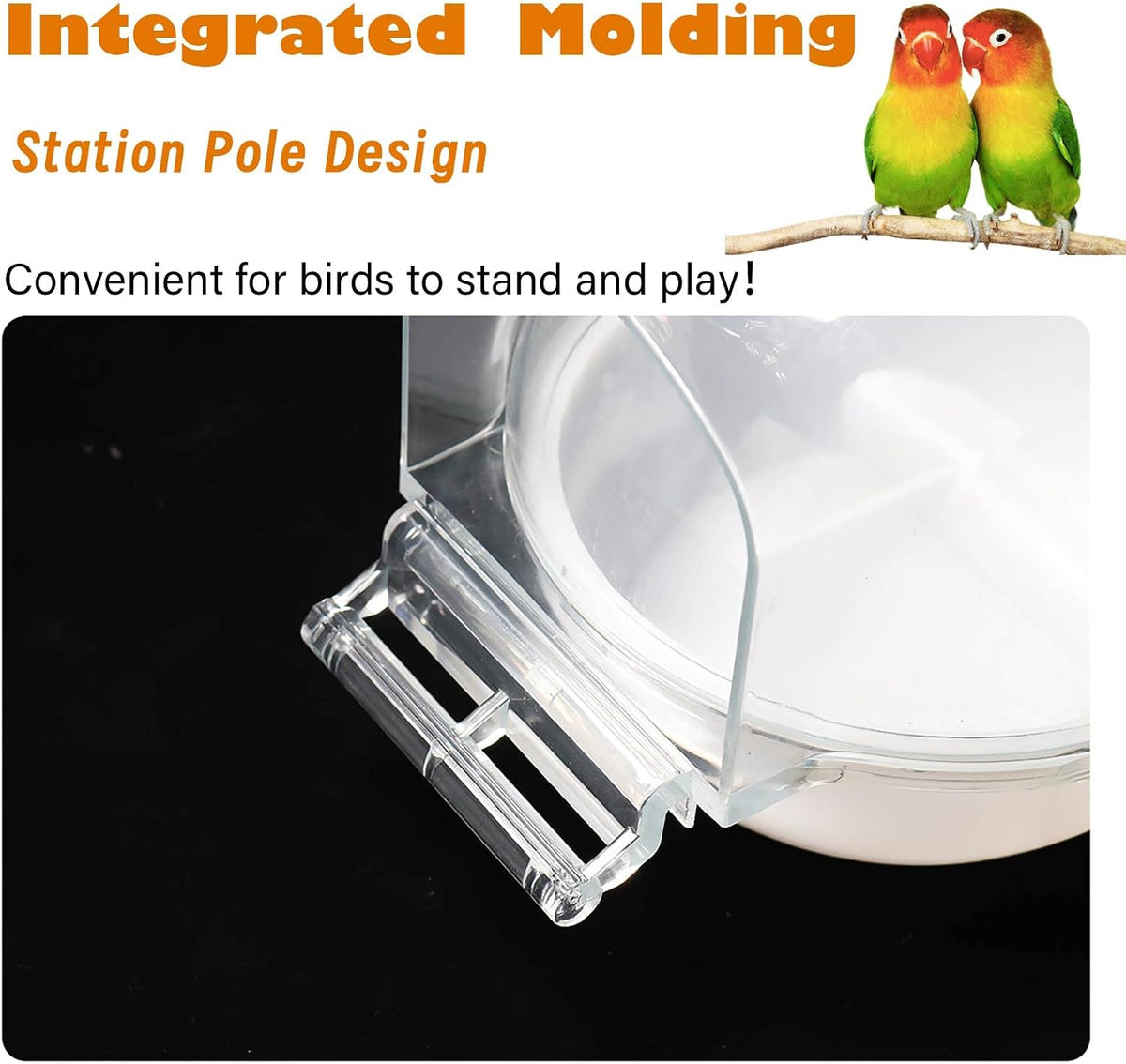 Transparent Hanging Bird Bath – Round Planet Design