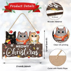 Wooden cat Christmas ornament – photo 7
