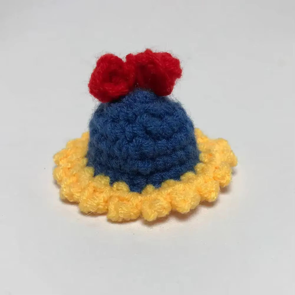 Mini Knitted Bird Hat Cute Handmade Knitted Hat Funny Parrot Headwear Guinea Pig Hamster Accessories Bird Supplies Small Pet Hat