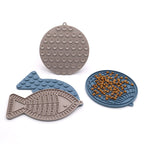 Dog Lick Mat Non-Slip Dog Slow Feeding Mat Dog Bathing Distraction Silicone Dog Sucker Food Training Dog Feeder Supplies
