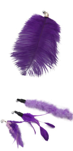 Cat Feather Toy 8PC Replacement Cat Stick with Bell Cat Feather Teaser Wand Pet Kitten Interactive Toy Retractable Fishing Road
