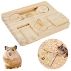 Wooden guinea pig foraging toy