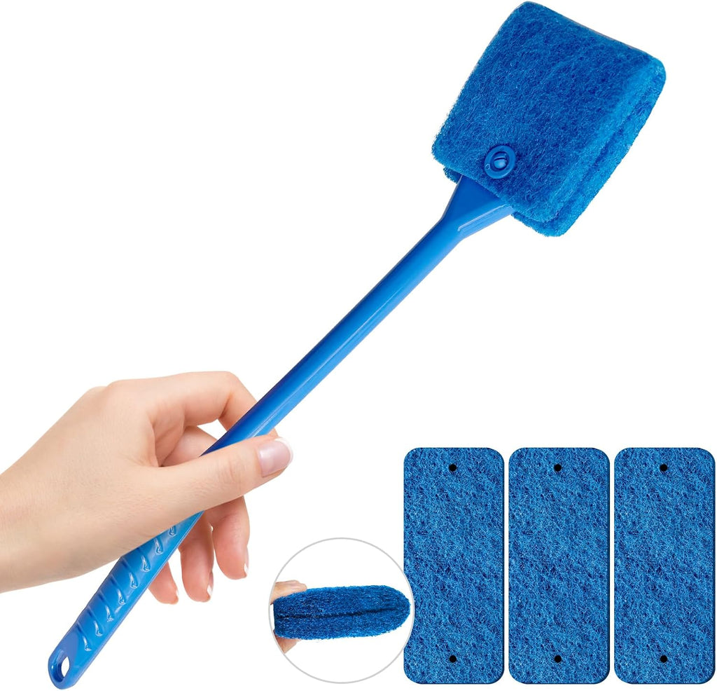 Aquarium Cleaning Brush – Double-Sided Sponge with Long Handle