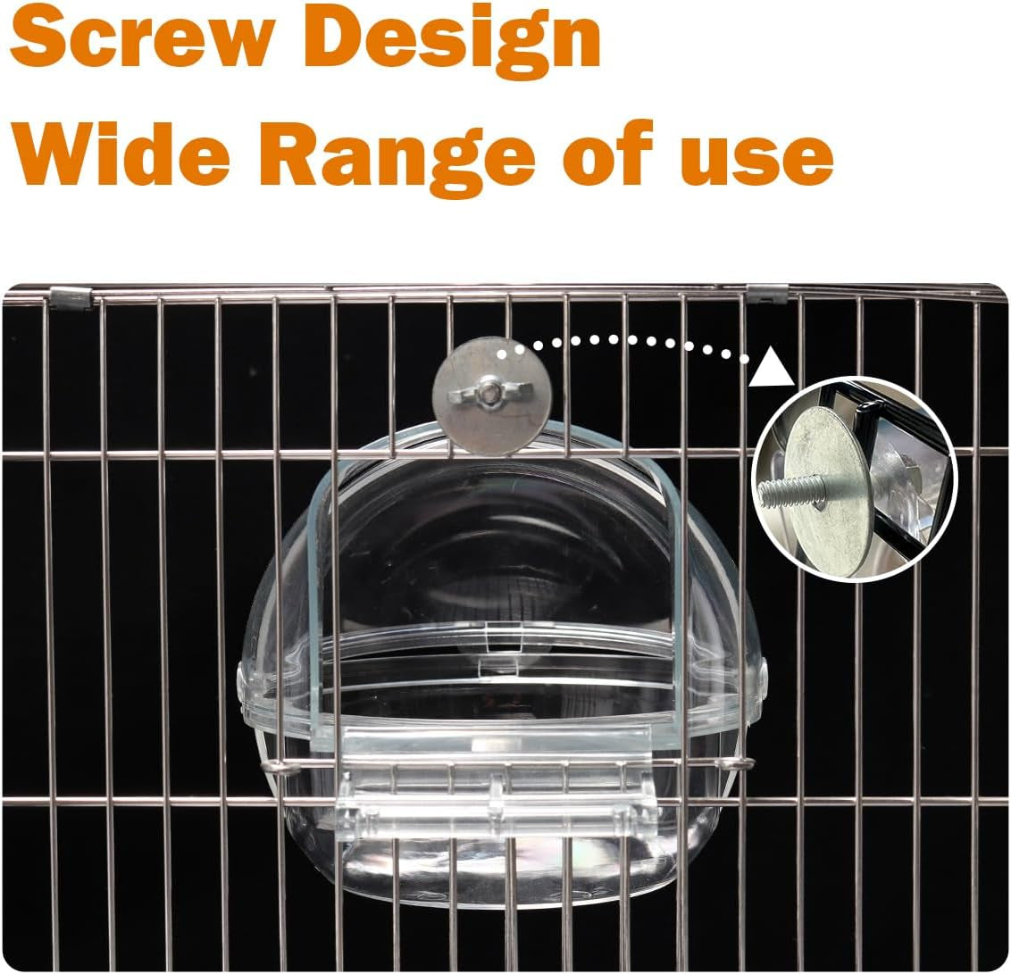 Transparent Hanging Bird Bath – Round Planet Design