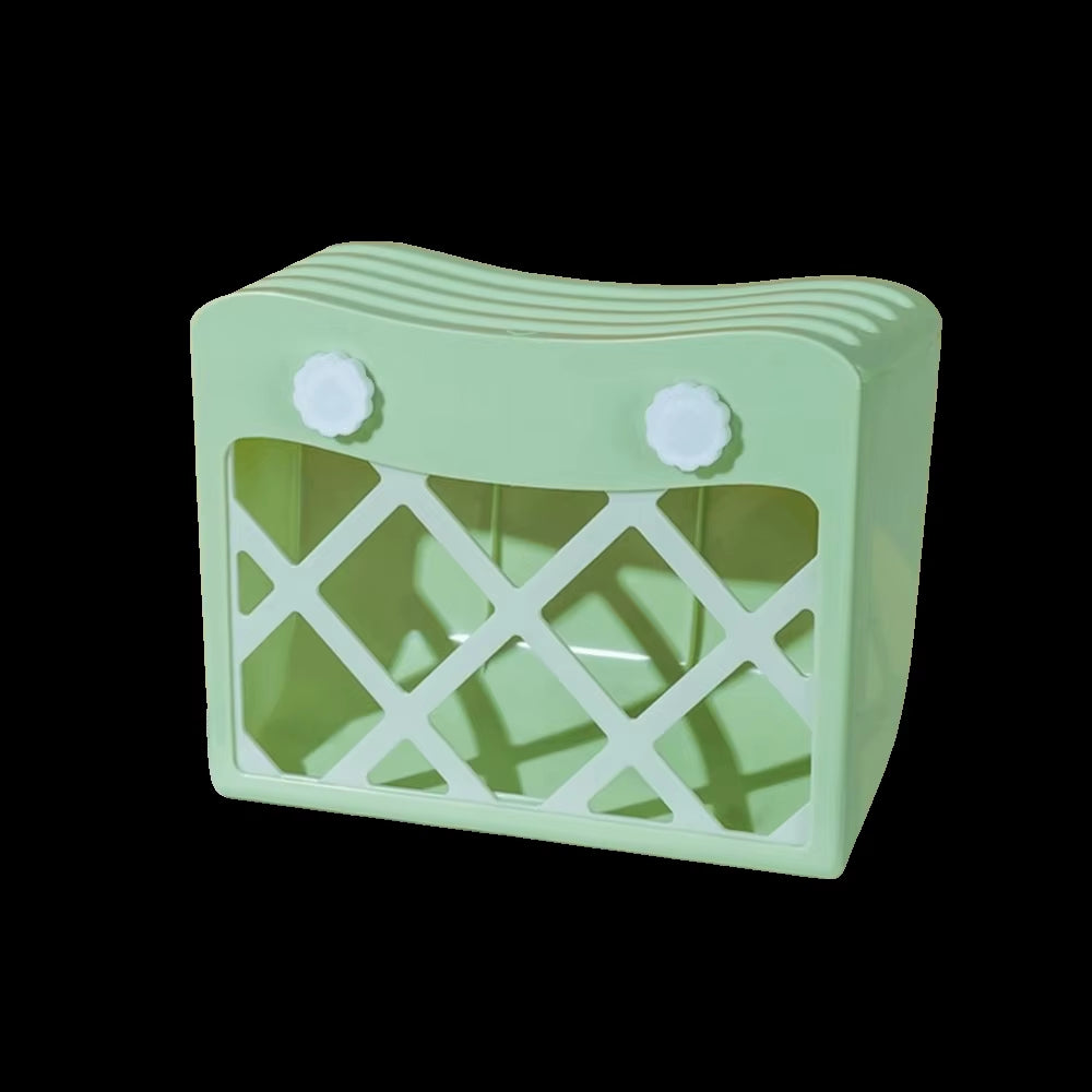 Hanging Rabbit Hay Feeder Anti-Tipping Large Capacity Rabbit Grass Rack with Lid Fixed Bunny Food Feeder Hamster Cage