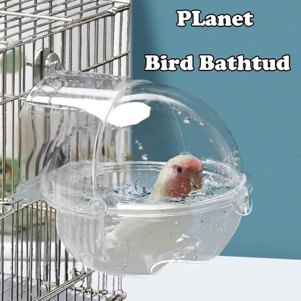 Transparent Hanging Bird Bath – Round Planet Design