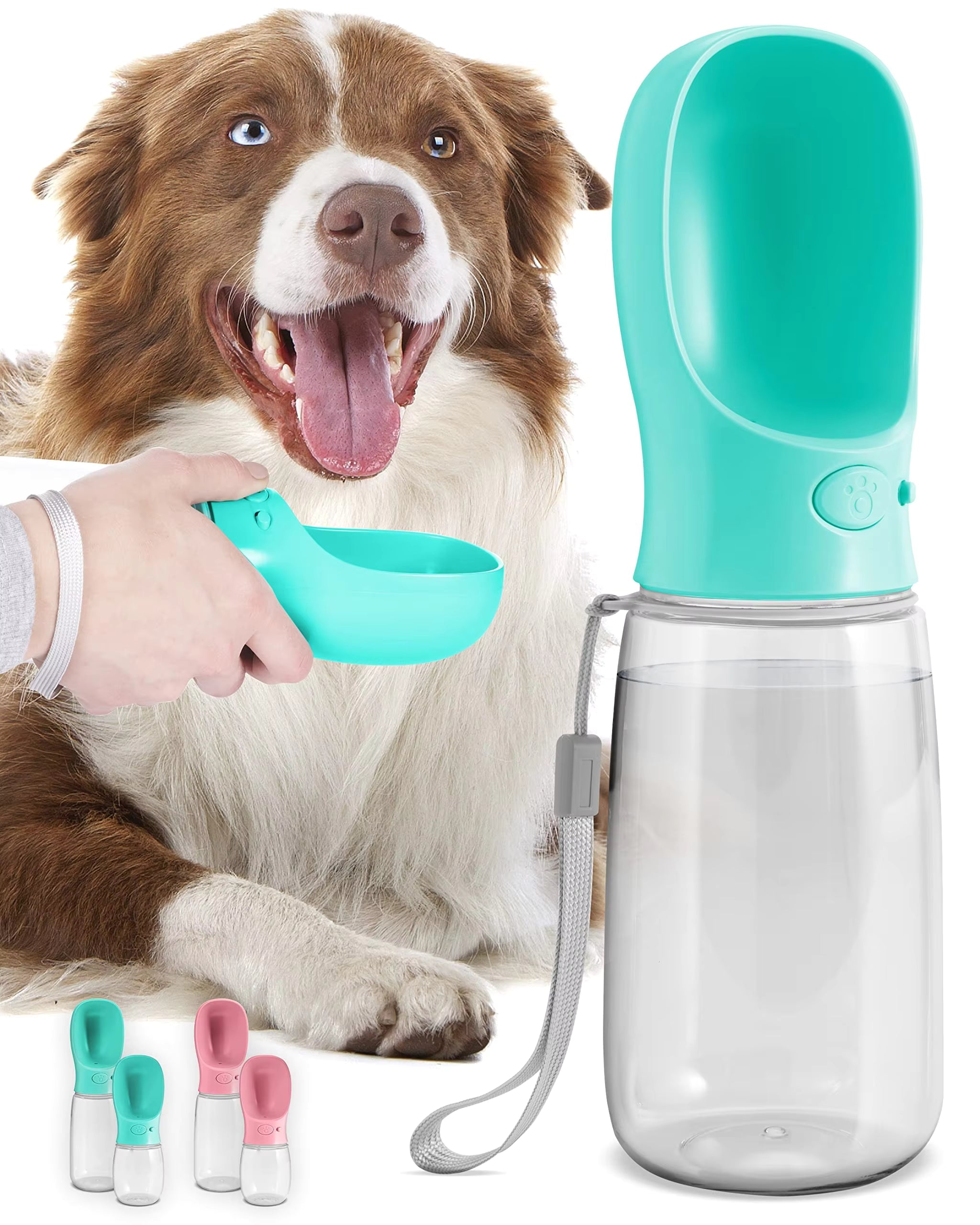 Portable Dog Water Bottle – 19 Oz Leak-Proof Dispenser for Travel & Hiking