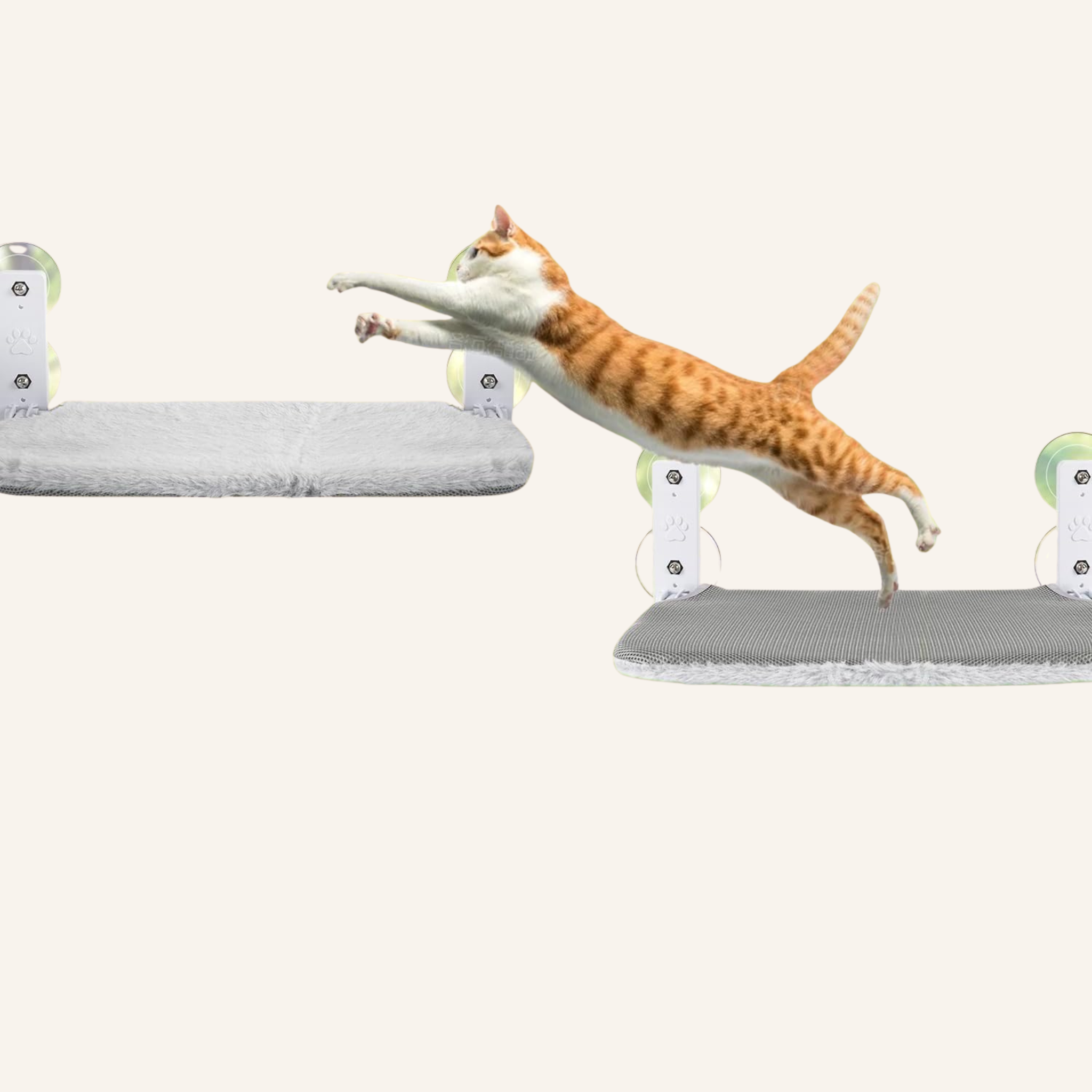 Foldable Cat Window Perch – Cordless Cat Hammock with Strong Suction Cups